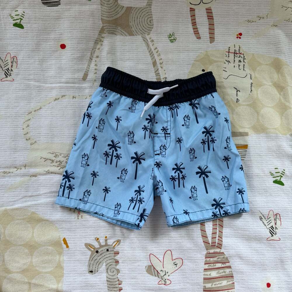 Bluey Toddler Boys' Palm Tree Print Swim Shorts